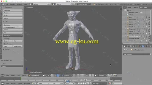 Blender游戏角色UV贴图映射视频教程 BLENDER 101 BLENDER 321 CHARACTER UV MAPPING的图片1