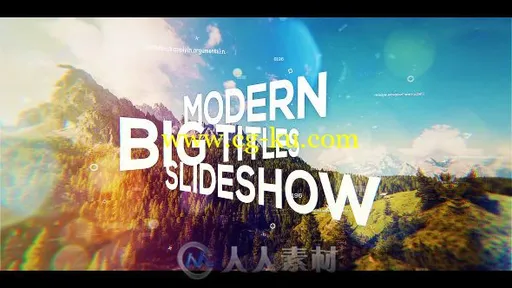 梦幻炫光文字大标题图文展示幻灯片AE模板Videohive Big Titles Slide的图片1
