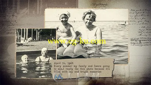 老旧的历史风格复古照片展示幻灯片相册动画AE模板Videohive History In Photograp的图片1