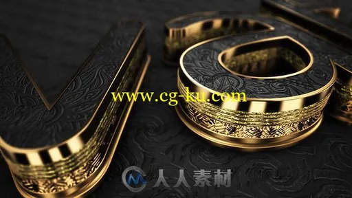 黄金质感奢华三维立体标志展示LOGO演绎AE模板Videohive Black Gold Logo V5 19930的图片1
