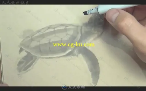 手绘色彩运用技巧实例训练视频教程 GUMROAD DRAWING WITH MARKER COLOR RENDERING的图片4