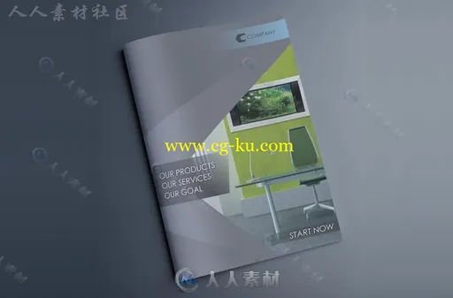 多用途现代企业商务手册indesign排版模板的图片1