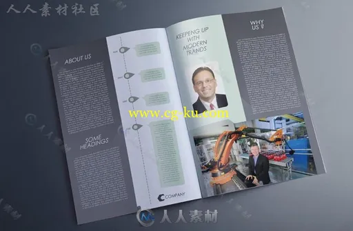 多用途现代企业商务手册indesign排版模板的图片7