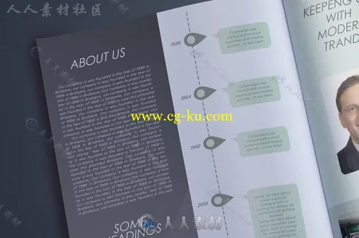 多用途现代企业商务手册indesign排版模板的图片8
