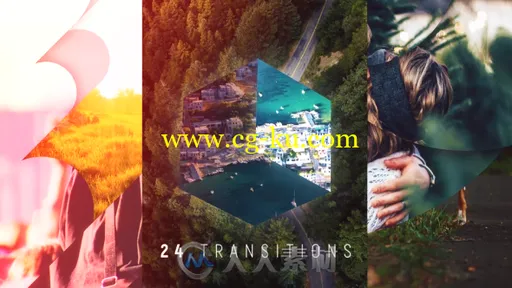 创意优雅图片转换完美视觉过渡幻灯片AE模板 Videohive Transitions Pack 19121836的图片1