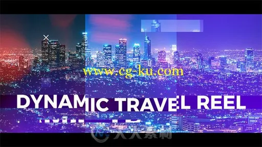 梦幻光斑动感旅行照片展示幻灯片相册动画AE模板Videohive Dynamic Travel Reel 19的图片1