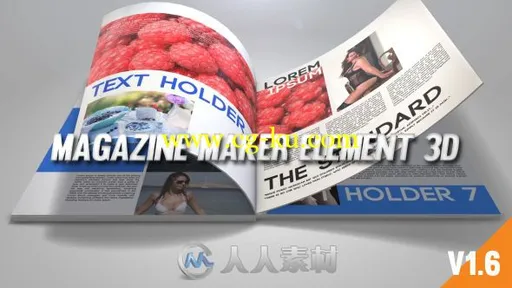 创意3D杂志翻页照片展示幻灯片相册动画AE模板Videohive Magazine Maker Element 3的图片1