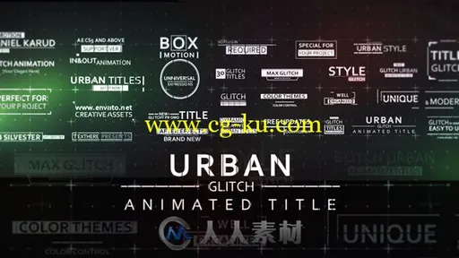 30款动感故障文字城市标题动画AE模板Videohive 30 Fast Glitch Urban Titles 1958的图片1