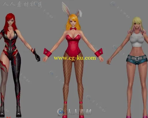 ACT手游版《疾风之刃》全套角色3D模型的图片1
