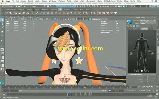 Maya动画人物头发制作训练视频教程 UDEMY HAIR AND PAINT FX WITH MAYA FOR BEGINNERS的图片1