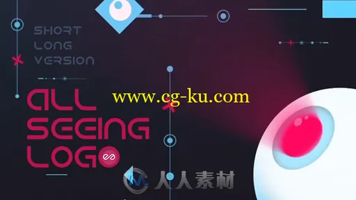 创意丰富多彩的抽象眼球变换动画标志LOGO演绎AE模板 Videohive All Seeing Logo 1的图片1