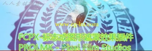 FCPX PROLMK Pixel Film Studio 标志或图形遮罩动画效果插件的图片1