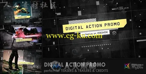 炫酷科技感城市运动数字信息展示幻灯片视频包装AE模板 Videohive Digital Action的图片1