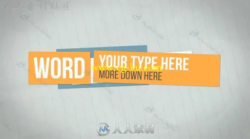 创意纸背景趣味抖动文字字幕标题展示动画AE模板 Videohive Jitter Titles 10419446的图片3