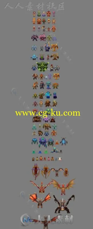 魔兽风格的手游《暴风城之怒》全套角色3D模型的图片1
