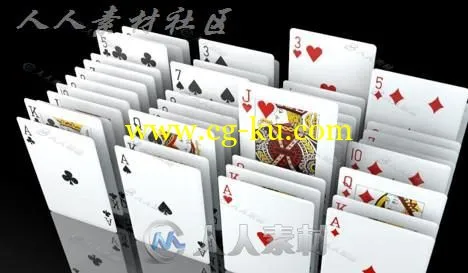 炫酷扑克牌C4D预设Poker的图片1