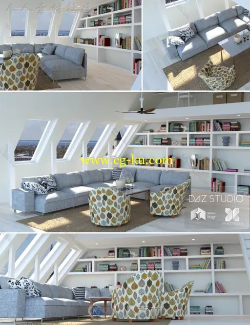 现代简单大方的室内家具3D模型合辑的图片1