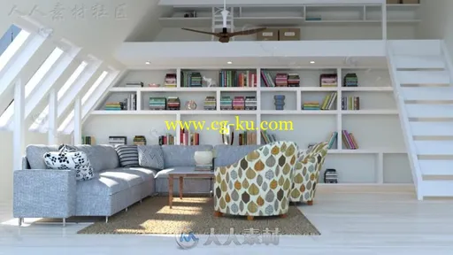 现代简单大方的室内家具3D模型合辑的图片3
