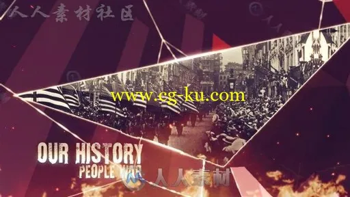 炫酷史诗镜面效果军事照片展示片幻灯片相册动画AE模板Videohive The military sli的图片2