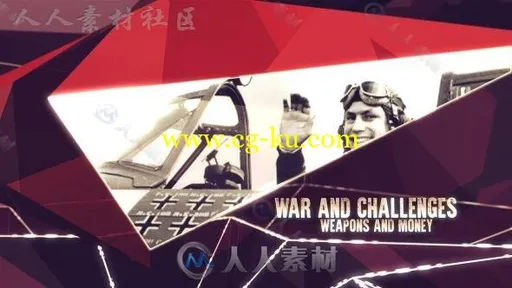 炫酷史诗镜面效果军事照片展示片幻灯片相册动画AE模板Videohive The military sli的图片3