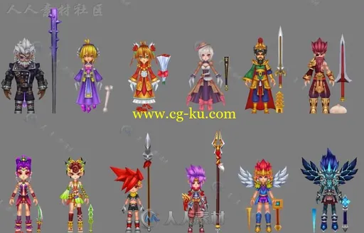 3D手游《刀塔西游》全套角色3D模型的图片9