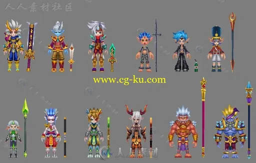 3D手游《刀塔西游》全套角色3D模型的图片10