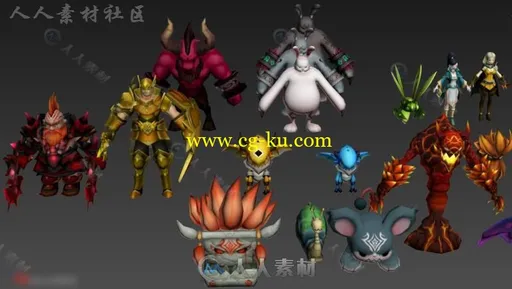 3D韩系RPG手游《艾伦战纪》UI图标音效人物角色3D模型的图片3
