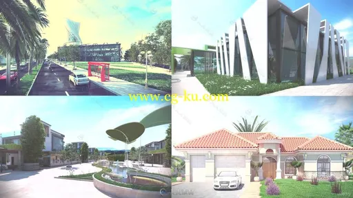 3dsmax林中房屋建筑可视化视频教程 Udemy Learn 3ds max and vray Making of House的图片1