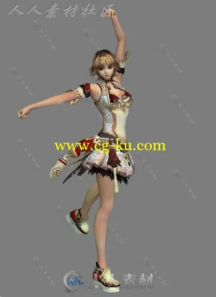 3D次时代游戏《真名法典》zeph3D模型 带动作的图片1