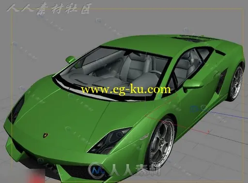 帅气现代兰博基尼跑车3D模型的图片1