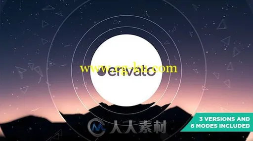 创意动感圆圈动画标志显示LOGO演绎AE模板 Videohive Parallax Logo Reveal 12733552的图片2