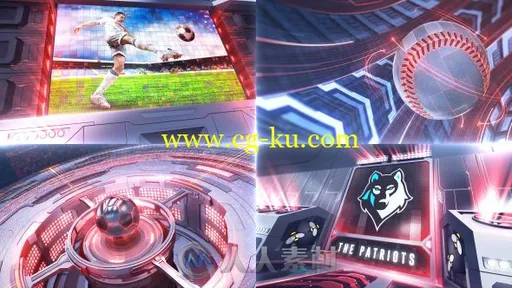 现代科技感体育运动电视栏目开场视频包装AE模板Videohive Ultimate Sports - Broa的图片2