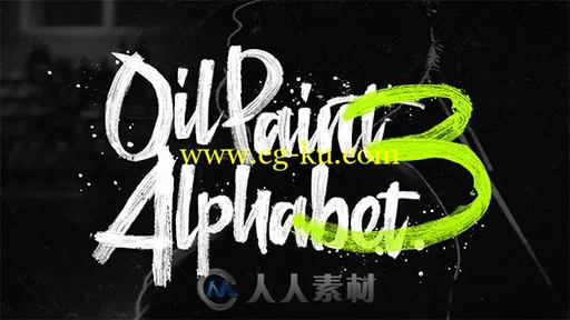 炫酷个性油墨字母手写绘制展示幻灯片AE模板Videohive Oil Paint Alphabet 3 14348的图片1