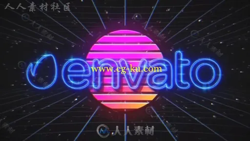 80年代复古动感线条展示标志LOGO演绎AE模板Videohive Retro Logo Reveal Pack Vol的图片3