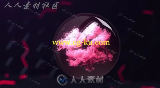 炫酷的方块变形水晶球烟雾动画C4D视频教程的图片1