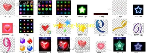 170张可爱星心乐符小物件特效贴图素材的图片1