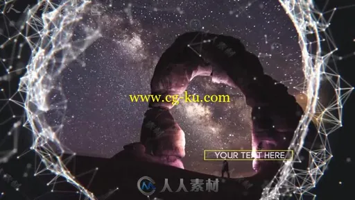 超酷美丽抽象网格展示照片幻灯片相册动画AE模板Videohive Plexus Slideshow 19210的图片4