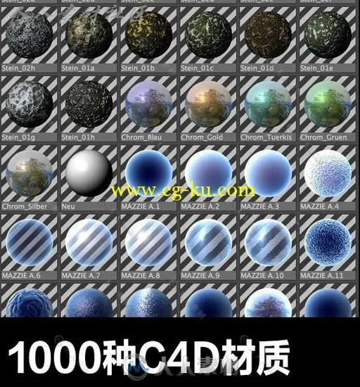 1000种强大的C4D材质合集的图片1
