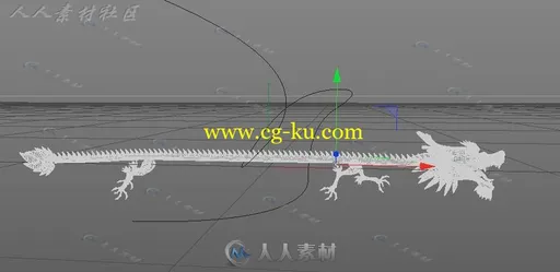 逼真的金龙飞舞C4D工程文件的图片1