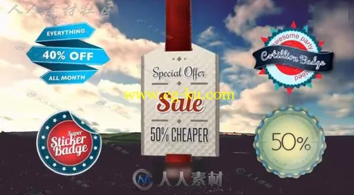 30种高端动态图形LOGO徽章标签标题动画效果FCPX插件的图片1