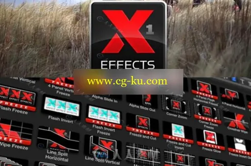 44种折叠分屏擦除RGB分色动态转场效果FCPX转场插件的图片1