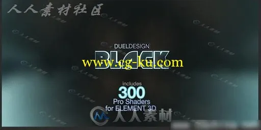 300种E3D材质纹理贴图 三维文字动画 Videohive BLACK 6546653 AE模板的图片1