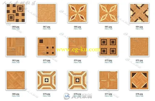 90个高大上的拼花木地板C4D贴图素材的图片2