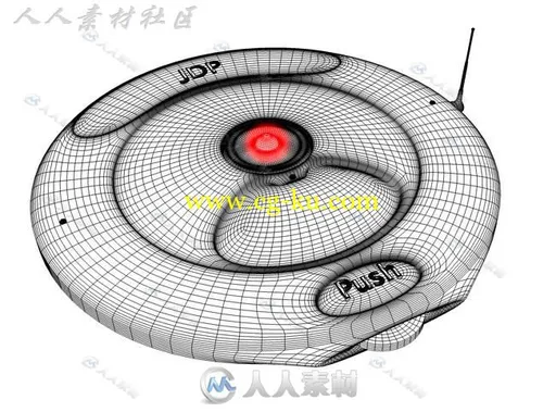 现实普通CD机C4D模型的图片2