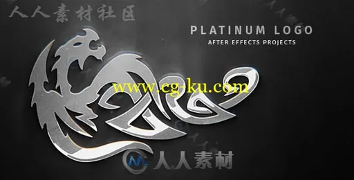 炫酷白光闪耀电影标志展示LOGO演绎AE模板 Videohive Platinum Logo 17930183的图片2