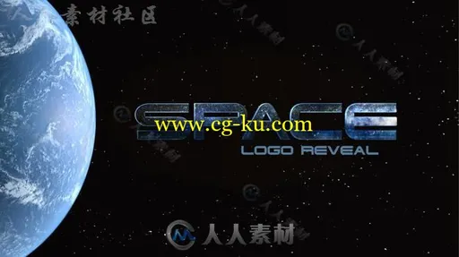 简单易用逼真的宇宙空间标志展示LOGO演绎AE模板Videohive Space Logo Reveal 1495的图片1