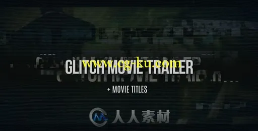 史诗信号故障干扰效果电影预告片展示视频包装AE模板Videohive Glitch Movie Trail的图片1