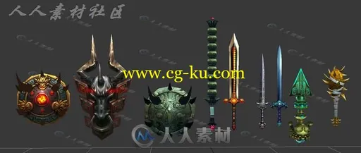 几把合适的兵器3D模型的图片1