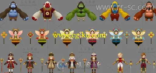 韩国Q版手游《dragon hunter》屠龙猎人全套角色和美术资源集合3D模型的图片7