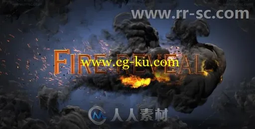 炫酷史诗火焰燃烧烟雾散开标志展示Logo演绎AE模板 Videohive Fire Reveal 20241360的图片1